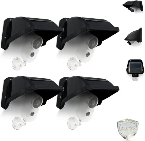 Vista 11 de OOSSXX Cámara de seguridad universal Sun Rain Cover Shield Cover Shield para cámara de vigilancia Techo protector para domo/Bullet cámara exterior