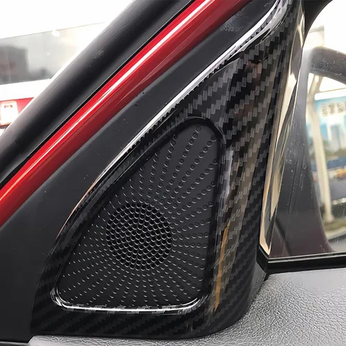 Vista 7 de MUXEE 2 piezas de marco de cubierta para altavoz de puerta de ventana de pilar A para Kia Forte 2019-2024 - Accesorios interiores deportivos