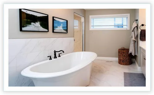 Vista 8 de Mirrors & Marble Espejo de tocador LED rectangular (48 x 32 pulgadas), vidrio antivaho moderno iluminado lateral para baño, dormitorio y montaje