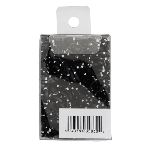 Vista 4 de Scunci Mini bandas elásticas para el cabello sin daños, bandas elásticas para el cabello suave, 500 unidades (negro/blanco)