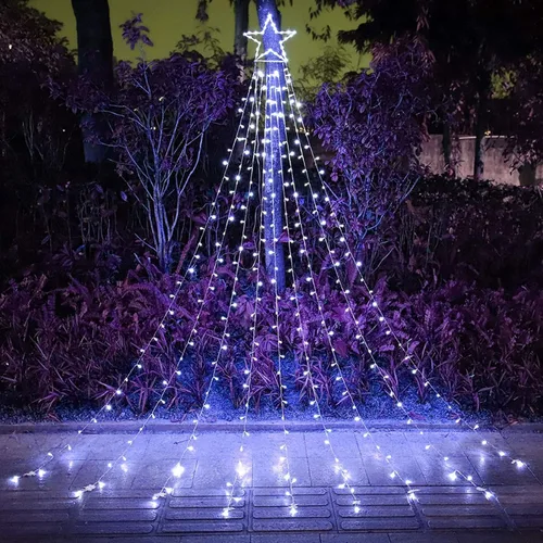 Vista 18 de Cadena de Luces de Navidad que Cambian de Color, 335 LED RGB con Control Remoto y Temporizador, Luces de Árbol de Navidad Impermeables