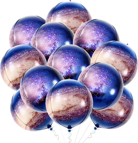 Vista 9 de KatchOn, Globos redondos de Mylar negros enormes, 22 pulgadas, paquete