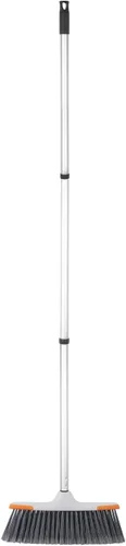 Vista 10 de Superio Escoba gris, escoba resistente para interiores y exteriores con mango de 48 pulgadas, limpieza de suelos multisuperficie para el hogar Gris