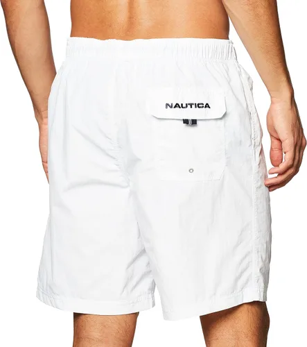 Vista 3 de Nautica Men's Solid Quick Dry Classic Logo Swim-Trunk