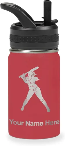 Vista 31 de LaserGram Botella de agua personalizada de 32 onzas, jugador de softbol Regalo grabado para jugadores de sóftbol, acero inoxidable aislado al vacío