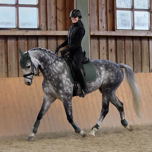 Vista 5 de HORZE Adepto - Almohadilla acolchada de secado rápido para silla de montar para caballos con ribete de dos tonos