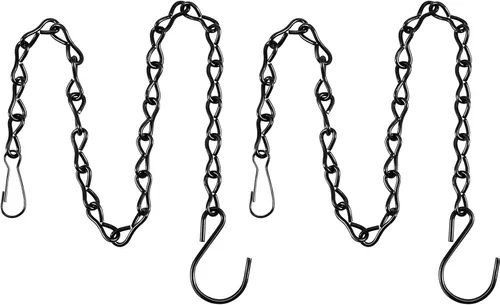 Vista 11 de EBOOT 2 piezas cadena colgante para comederos de pájaros, macetas, linternas y adornos (negro, 9.5 pulgadas)