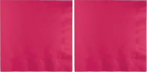 Vista 5 de Creative Converting Touch of Color - Servilletas de papel de 3 capas, 50 unidades para bebidas, color azul Bermudas, Servilleta de cena, Rosa
