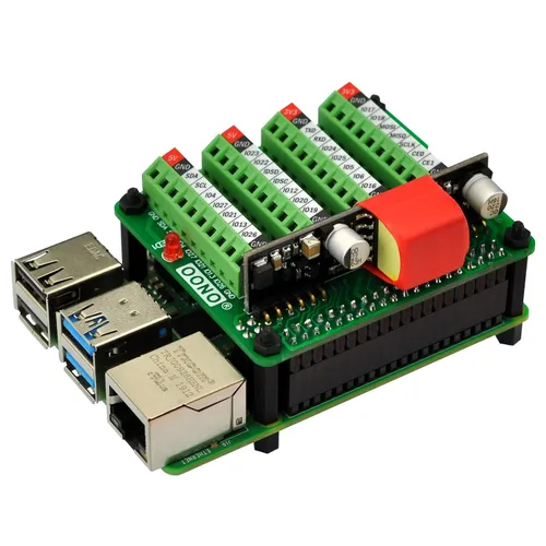 Vista 4 de OONO RPi PoE y bloque de terminales GPIO Breakout Board Módulo para Raspberry Pi 3B+4B