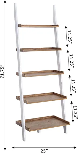 Vista 35 de Escalera para librero. De Convenience Concepts American Heritage, Madera Sólida, Negro