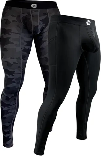 Vista 10 de RM Real Men Leggings de nailon para correr, tamaño de bolsa personalizada ABCD, cintura XS-5XL, pantalones de yoga, medias, capa base para clima