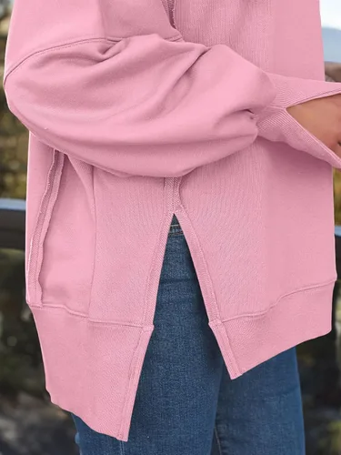 Vista 5 de Trendy Queen Sudaderas de cuello redondo de gran tamaño para mujer, ropa de otoño, a la moda, ropa de invierno Y2K para adolescentes y niñas