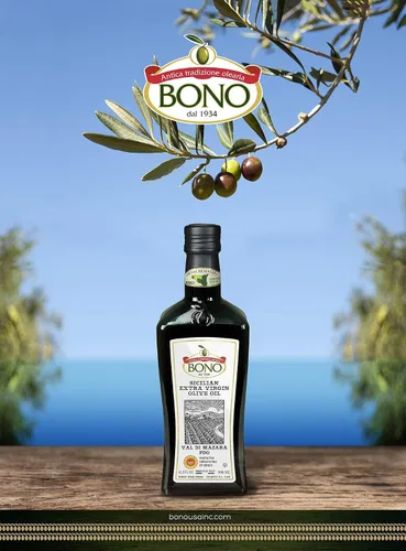 Vista 3 de BONO Aceite de oliva virgen extra siciliano Val Di Mazara certificado por DOP, paquete de 3