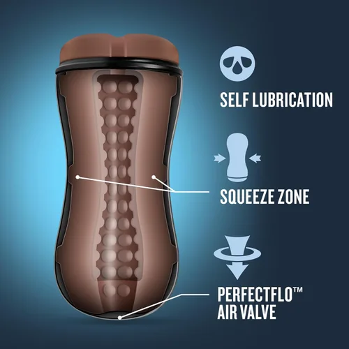 Vista 4 de Blush Coverboy The Mechanic 7.5" Masturbador masculino para bolsillo - Estimulador de autolubricación para hombres - Funda anal de textura ajustada
