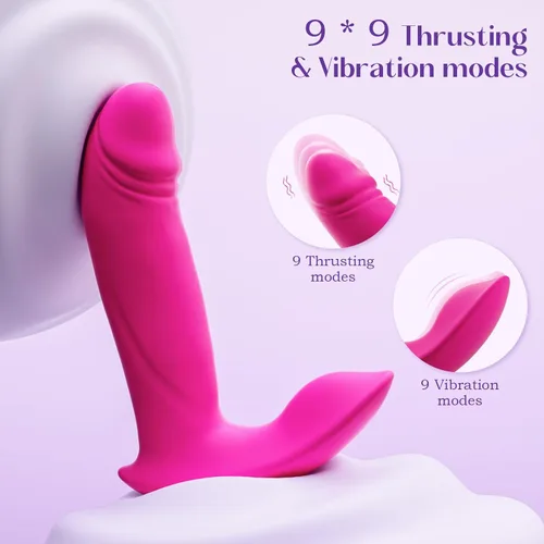 Vista 4 de Consoladro de empuje para punto G, vibrador de 3 en 1, juguetes sexuales para adultos para mujeres, vibrador portátil con control remoto por