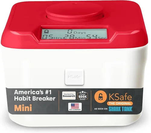 Vista 9 de KSafe - Caja de bloqueo con temporizador para teléfonos, aperitivos y medicamentos, caja fuerte para celulares, cárcel y alimentos con temporizador