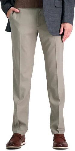 Vista 11 de J.M. Haggar - Pantalón de vestir para hombre, elástico en 4 direcciones, corte recto, parte delantera plana Negro