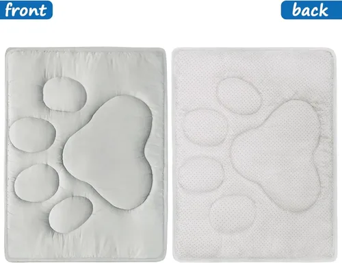 Vista 5 de Coldwind Almohadilla para jaula de perro (18 x 24 pulgadas) lavable con parte inferior antideslizante Alfombrillas para perros para dormir, Gris