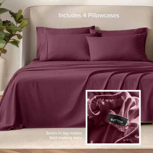 Vista 32 de Bare Home Sheet Set 1800 Ultra-Soft with 2 Pillowcases (Twin XL, Dark Blue)