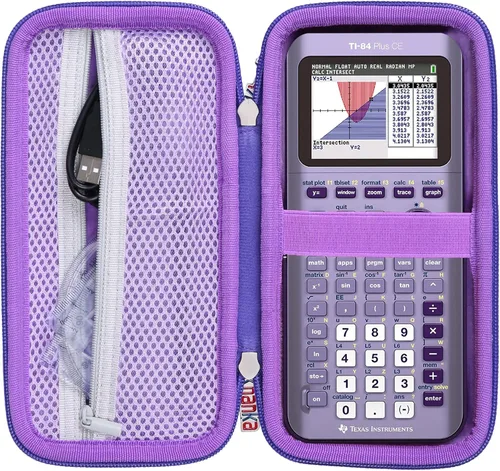 Vista 18 de Khanka Funda Stroage para Texas Instruments TI-84 Evo/TI - 84 Python/TI-83 Plus/TI-84 Plus/TI-84 Plus CE Calculadora gráfica a color, solo funda