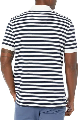 Vista 2 de Nautica - Polo de manga corta para hombre (100% algodón), diseño de rayas, ajuste clásico