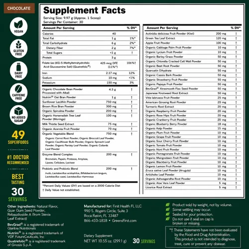 Vista 2 de Greens First Superalimentos, extractos y concentrados, poder de nutrientes ricos en antioxidantes, más de 15 porciones de frutas, 14.37 onzas 30