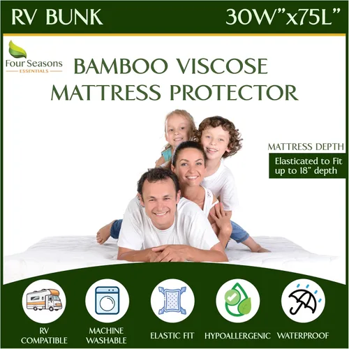 Vista 36 de Protector de colchón acolchado de tamaño individual, protector de colchón impermeable ajustable, cubrecolchón con parte superior acolchada, funda