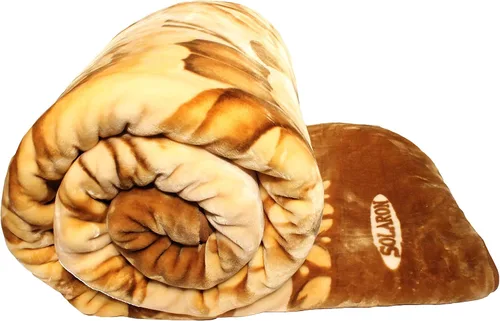 Vista 4 de Nueva Manta Solaron Queen Size Flower Beige Korean Mink Blanket