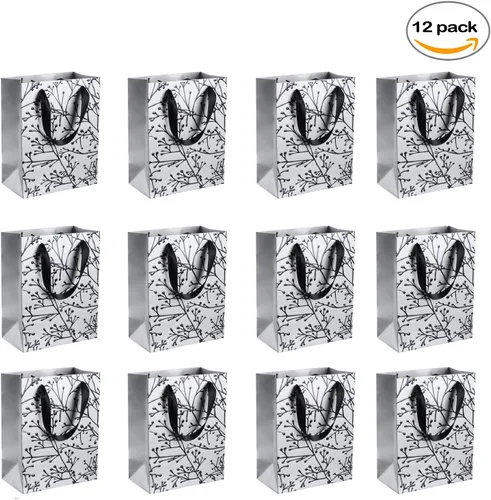 Vista 2 de Hammont Bolsas de regalo de boda para invitados de hotel – Bolsas de dama de honor con tallo floral – Bolsa de recuerdo de fiesta – Bolsas