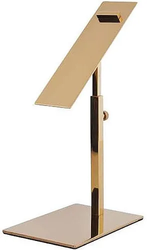 Vista 3 de 1 unids Moderno Oro Pulido Zapato Riser Sandalia Zapatería Tienda de zapatos de metal Soporte de exhibición Soporte de estante Altura ajustable
