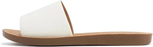 Vista 14 de Soda Shoes Efron-S - Chanclas básicas lisas para mujer, sandalias deslizantes, informales, puntera abierta, playa Todo negro Pu