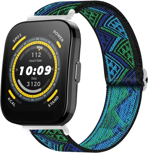Vista 9 de Compatible con Amazfit Bip 5 Band, Lamshaw 0.866 in elástico correa ajustable compatible con Amazfit Balance / Bip 5 / Cheetah Pro / Cheetah / GTR