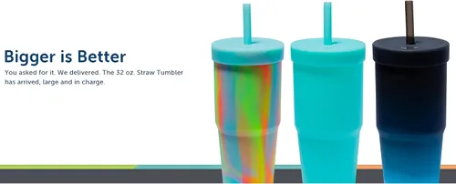 Vista 8 de Silipint: Vasos de silicona con pajita de 32 onzas: paquete de 2 vasos Moon Beam – Vaso irrompible reutilizable, flexible, sostenible