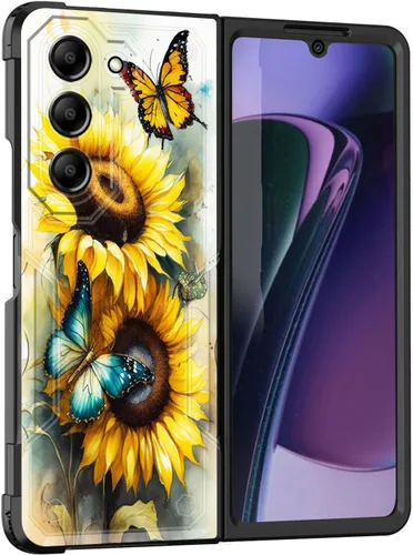 Vista 20 de Funda para Galaxy Z Fold 5 5G 2023, doble capa, protección contra caídas de grado militar de 10 pies, antideslizante, resistente a prueba de golpes