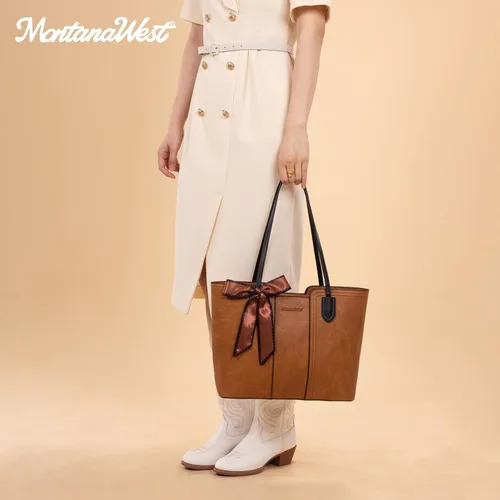 Vista 2 de Montana West - Bolsos de mano para mujer, bolso tipo satchel con asa superior mediana