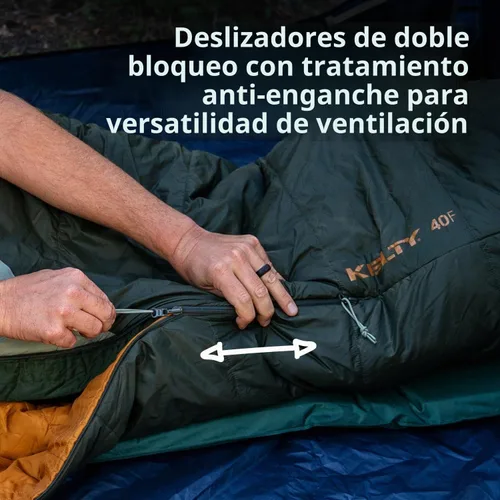 Vista 7 de Kelty Cosmic Synthetic Fill - Saco de dormir de 0 grados para mochilero, regular – correas de compresión, saco de cosas incluido