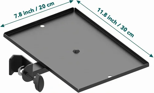 Vista 2 de Soporte de micrófono con abrazadera para soporte de micrófono, soporte de música para partitura de música para escenario, transmisión en vivo