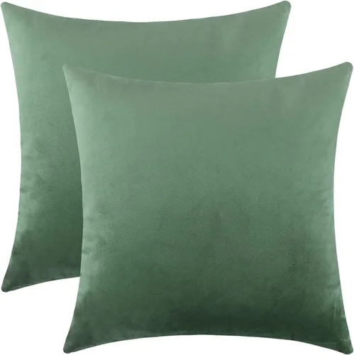 Vista 23 de mixeoo Comfy - Juego de 2 fundas de almohada decorativas de terciopelo grueso sólido y grueso, súper suaves, decoración del hogar para sofá, sala