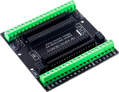 Vista 8 de whiteeeen para ESP32 Super Breakout Board 3.81mm / 0.15" Terminal GPIO Placa de expansión 3 tipos de salidas para ESP32-DevKitC ESP-WROOM-32 Bloque