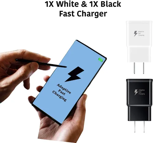 Vista 2 de [Adaptador de pared de carga rápida para Samsung Galaxy S9 / S8 / S6 / S7 - Note 10/9 / 8 Edge/Plus/Active % 75 cargador más rápido