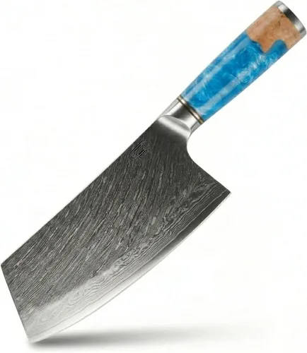 Vista 8 de Tidal Blue - Cuchillo para pan de 8" - Damasco