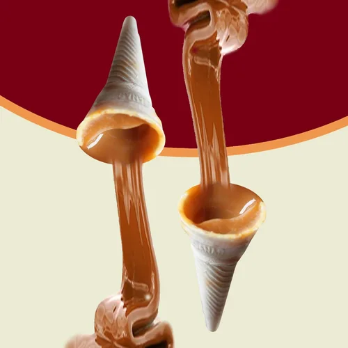 Vista 5 de Las Sevillanas Conos de obleas rellenos de Cajeta – Dulce de Leche – Dulce de Leche – Dulce de Leche – Waffle crujiente – Perfecto para aperitivos
