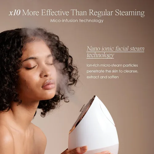 Vista 3 de Sensa - Vapor facial nano iónico de Project E Beauty Limpieza profunda de poros Pulverizador de niebla cálida Desintoxica y aclara la tez