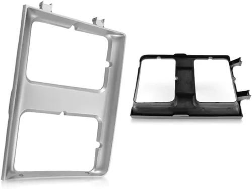 Vista 3 de Para Chevy C10 / C20 Suburban Faro Puerta 1985 1986 Par / Juego de lado del conductor y pasajero con faros dobles Plata GM2512126 + GM2513126