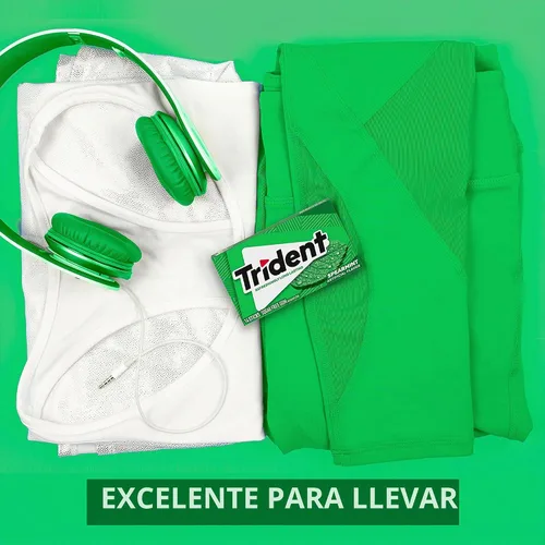Vista 8 de Trident Chicle de menta verde sin azúcar, a granel, 24 paquetes de 14 piezas (336 piezas en total)
