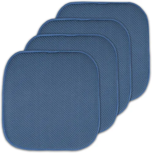 Vista 14 de Sweet Home Collection Cojines de espuma viscoelástica para silla, antideslizantes, diseño de panal de abeja, 16 x 16 pulgadas, paquete de 2