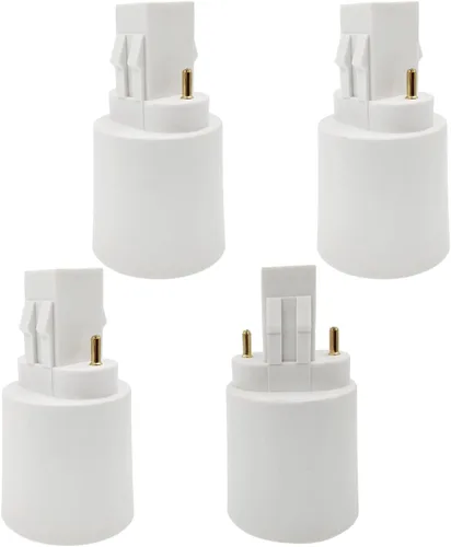 Vista 9 de Adaptador de enchufe de lámpara 2P GX23 a E26, convertidor de base de lámpara GX23 a E26/E27, adaptador de enchufes de bombilla de 2 pines, doble