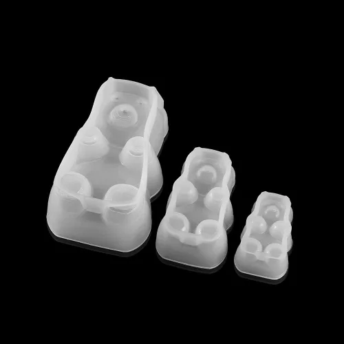 Vista 5 de Molde de silicona de caramelo de oso de gomita para tartas de chocolate, fondant, resina colgante, bandeja, llavero, colgantes, herramientas