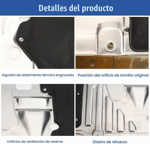 Vista 7 de Protector contra salpicaduras del motor compatible con Honda Civic 2016 2017 2018 2019 2020 2021, cubierta protectora bajo el auto OEM 74110-TBA-A00