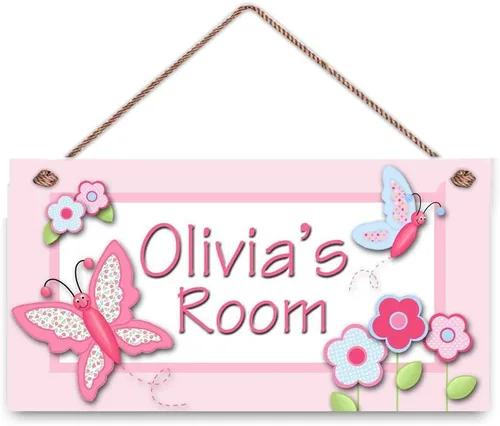 Vista 4 de Letrero para habitación de niños, helicóptero, azul, naranja, verde lima, para niños, letrero personalizado para puerta, dormitorio, guardería